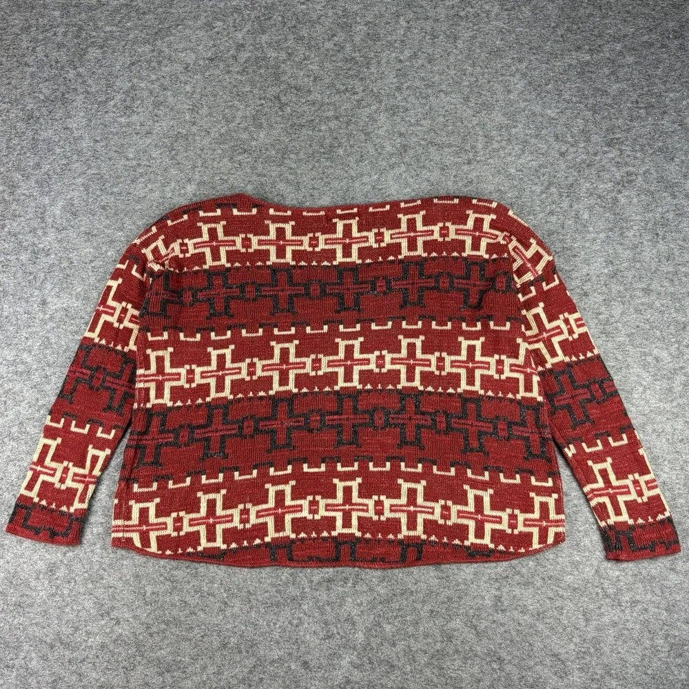 Ralph Lauren Denim & Supply Sweater Cross Southwestern Knit Aztec Large Boho